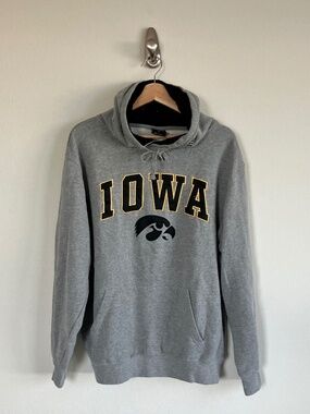 Iowa Hawkeyes Grey Collegiate Hoodie Sz Large